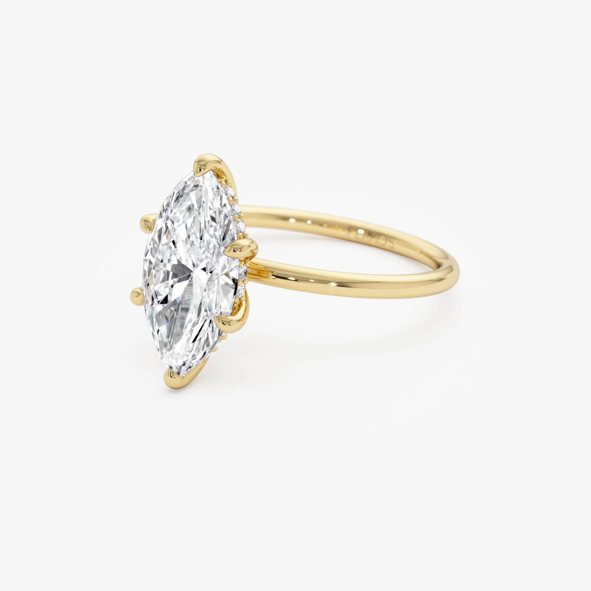 2.00 Ctw 14k Marquise Lab Grown Diamond Engagement Ring with Hidden Halo – Natalia - Image 10