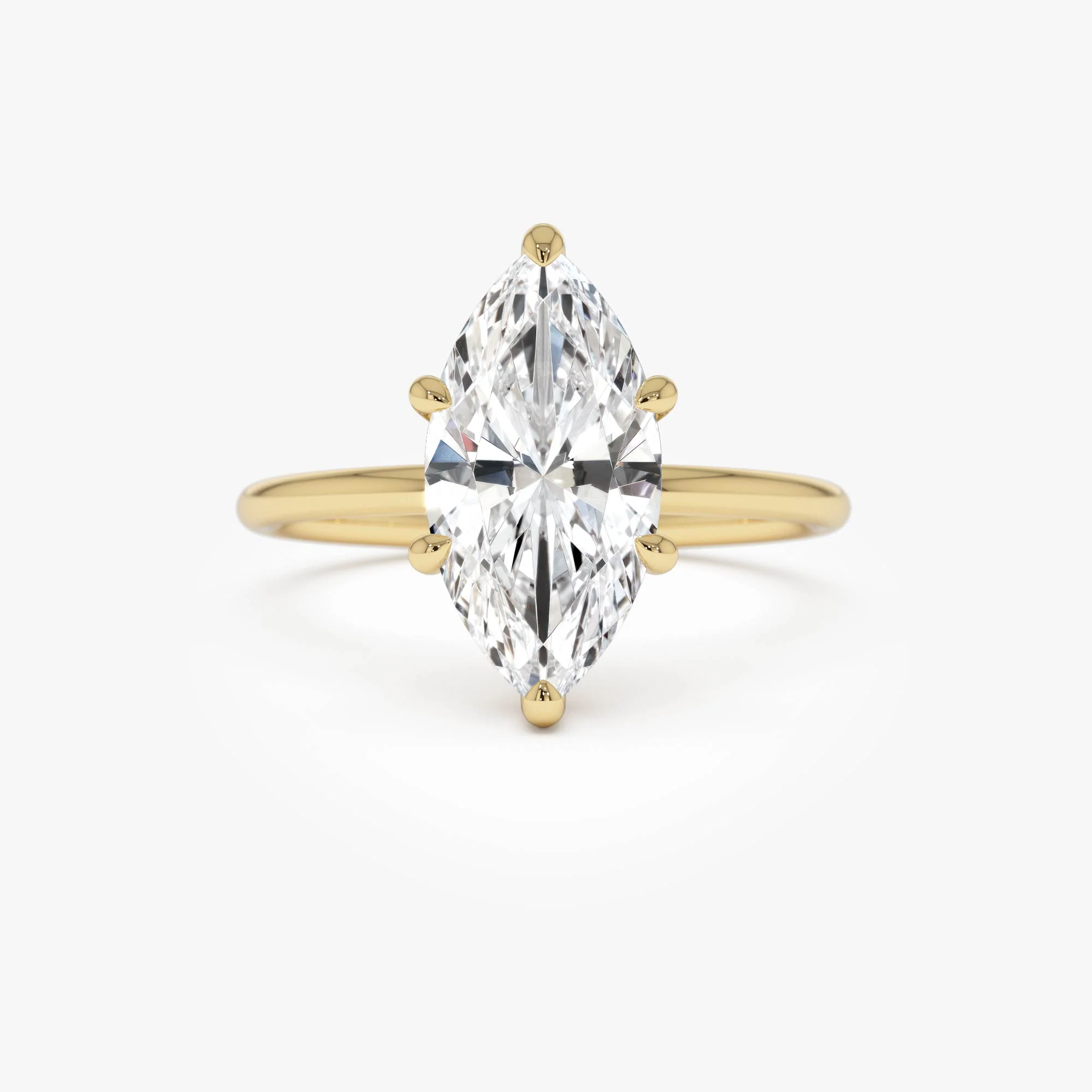 2.00 Ctw 14k Marquise Shape Prong Setting Lab Grown Diamond Engagement Ring – Verity
