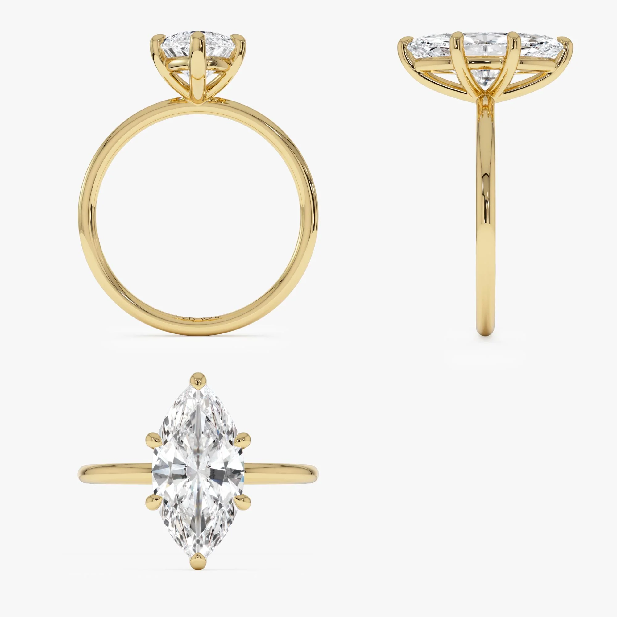 2.00 Ctw 14k Marquise Shape Prong Setting Lab Grown Diamond Engagement Ring – Verity - Image 10