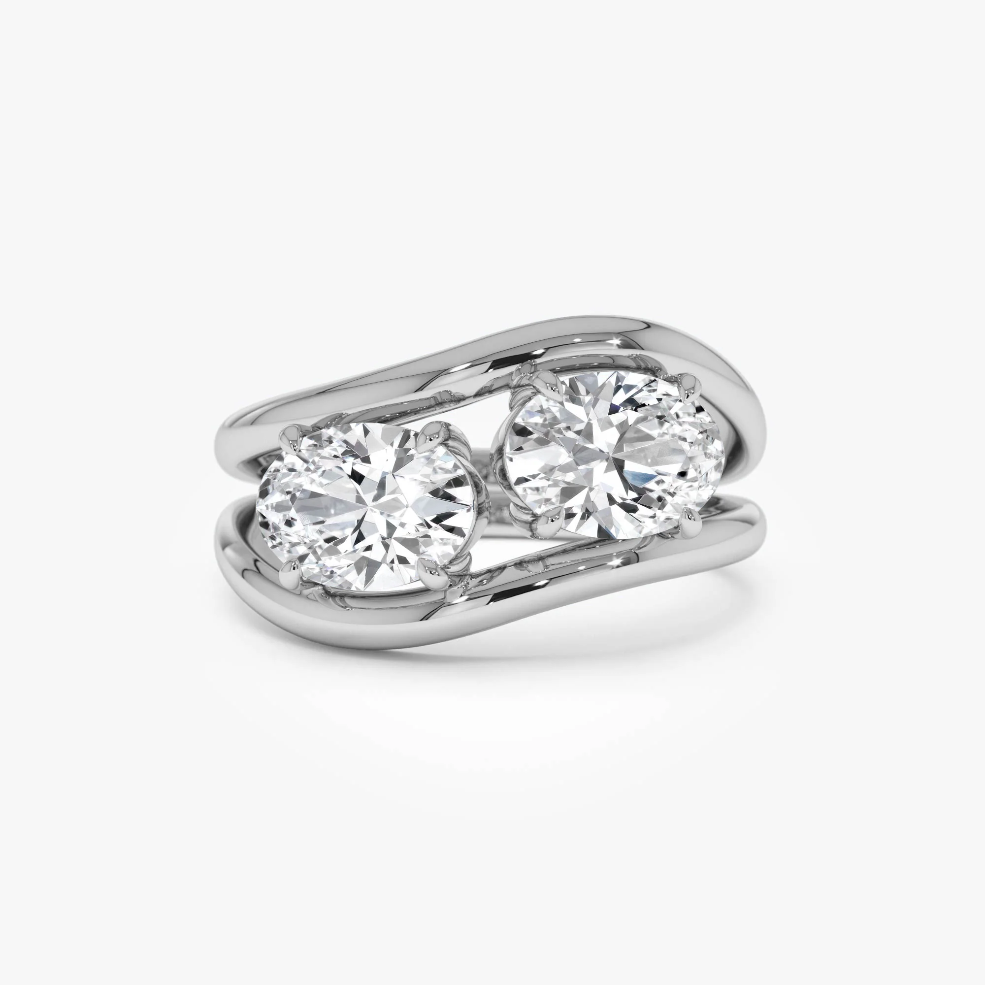 2.00 Ctw 14k Oval Shaped Lab Grown Diamond Stacked Rings - Rhea - Image 7