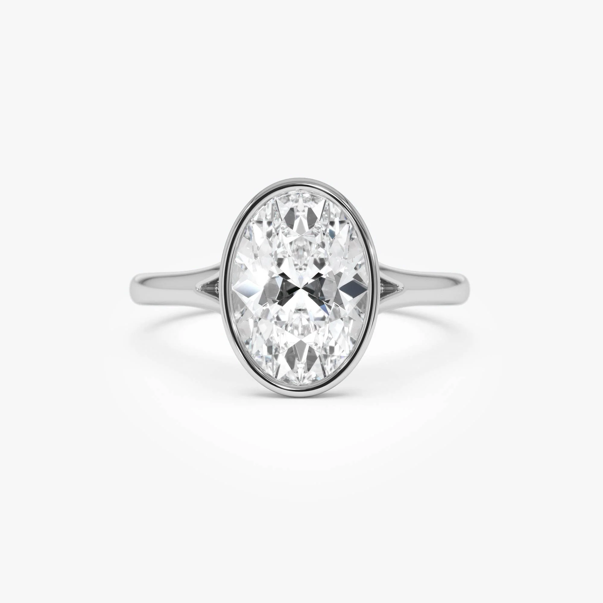 2.00 ctw 14k Oval Shaped Minimalist Bezel Setting Lab Grown Diamond Engagement Ring – Marcella - Image 7