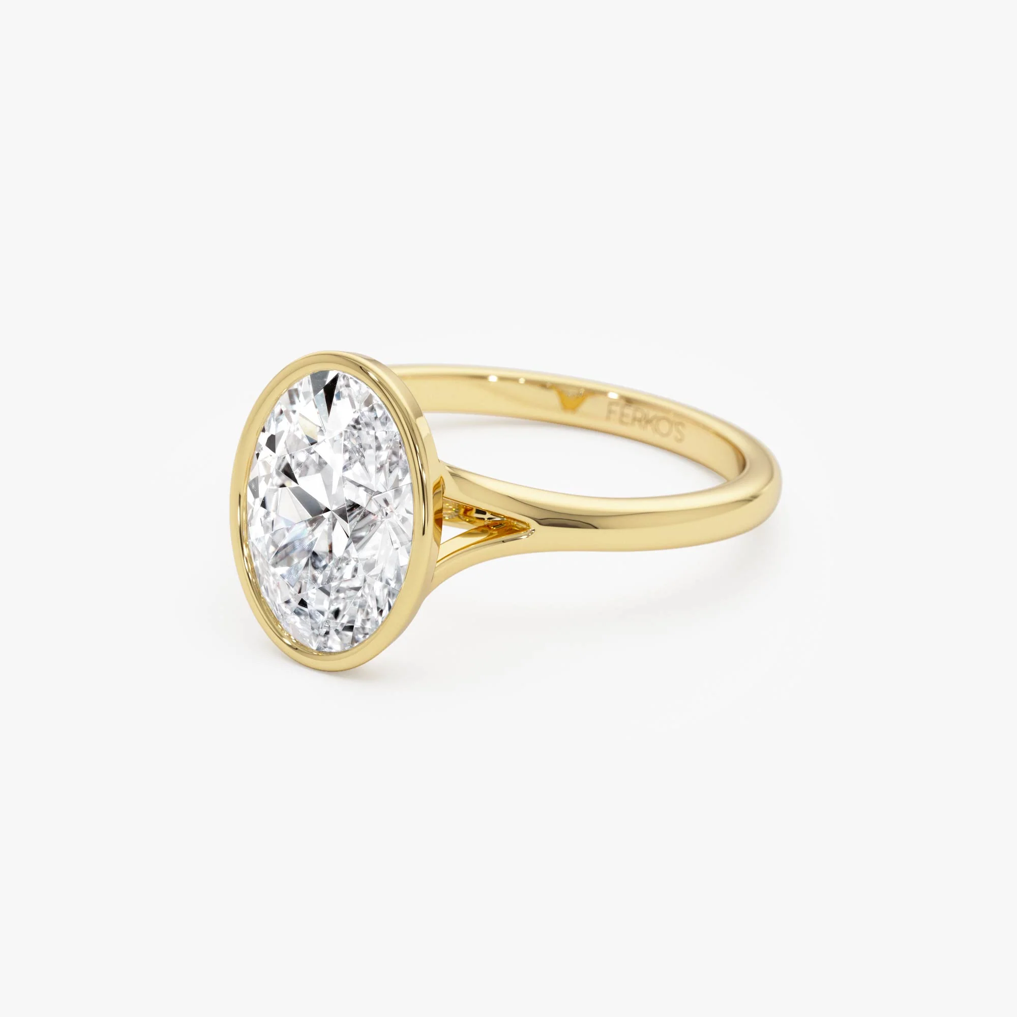 2.00 ctw 14k Oval Shaped Minimalist Bezel Setting Lab Grown Diamond Engagement Ring – Marcella - Image 8