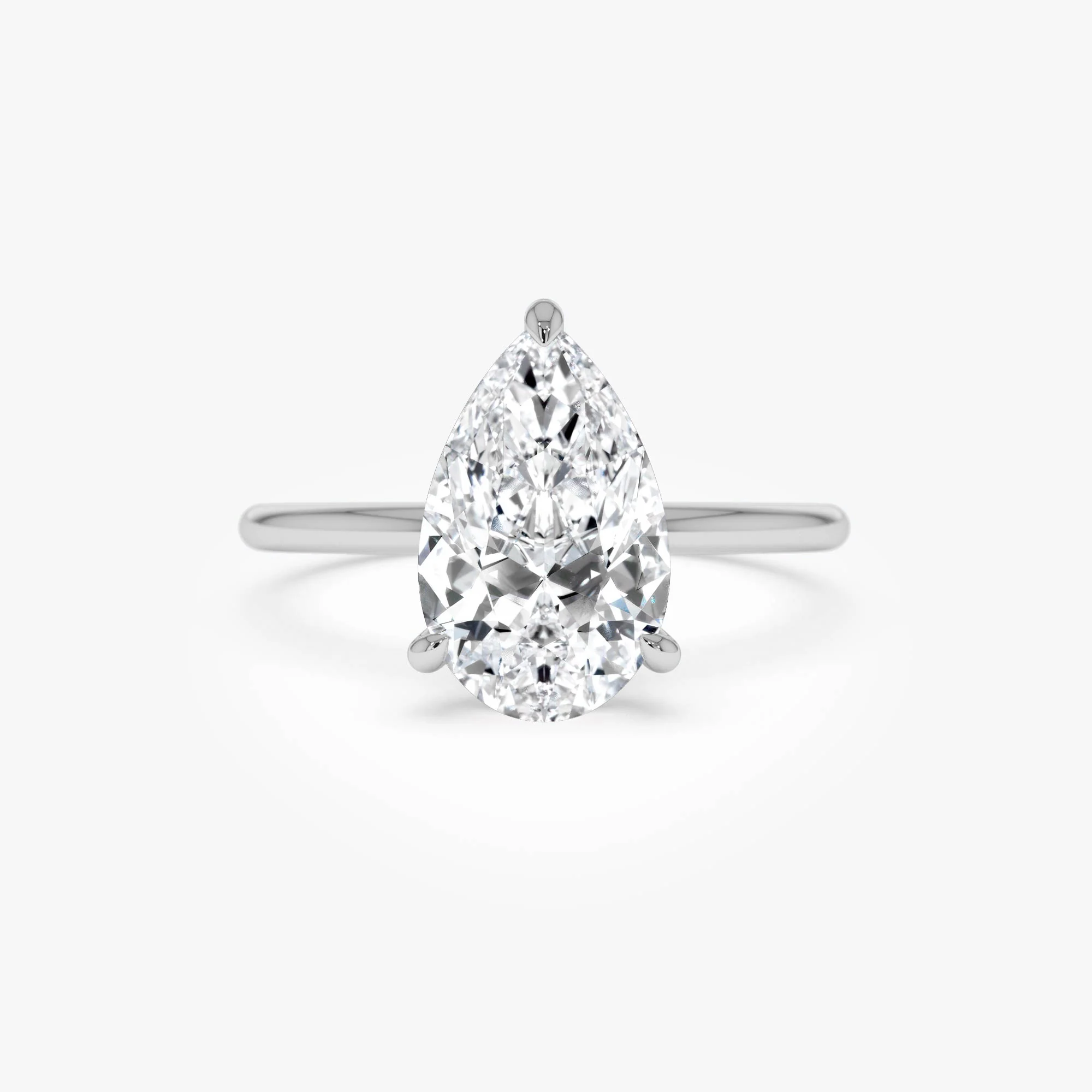 2.00 Ctw 14k Pear Shaped Lab Grown Diamond Hidden Halo Engagement Ring – Amara - Image 6