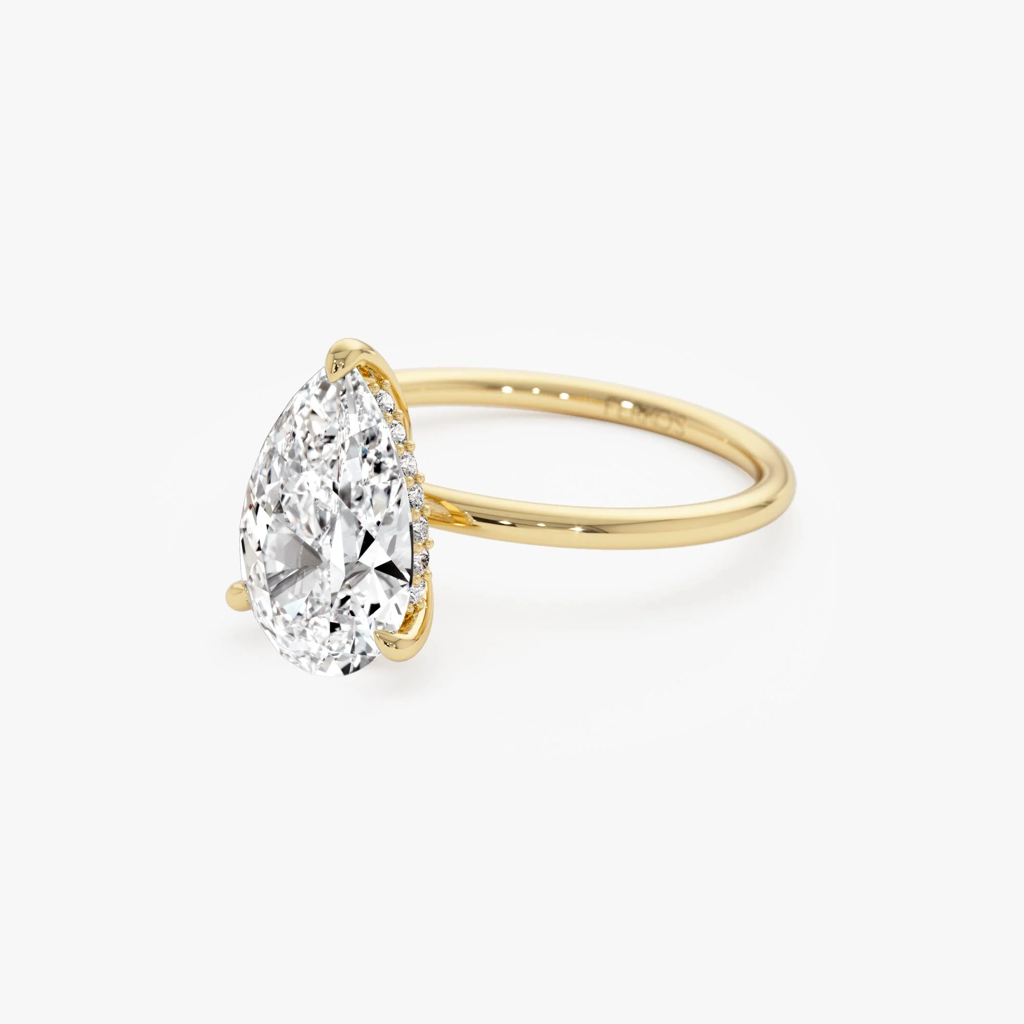 2.00 Ctw 14k Pear Shaped Lab Grown Diamond Hidden Halo Engagement Ring – Amara - Image 8