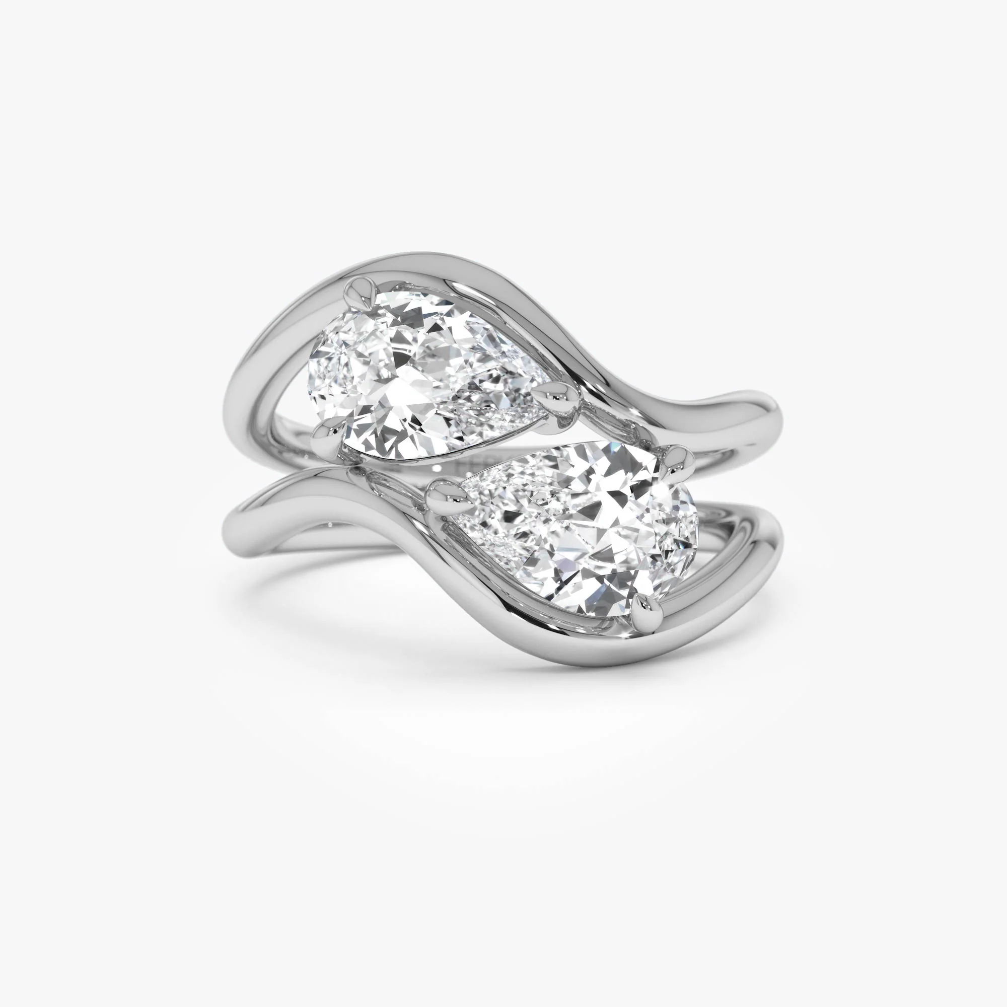 2.00 Ctw 14k Pear Shaped Lab Grown Diamond Stacked Rings - Chloe - Image 7