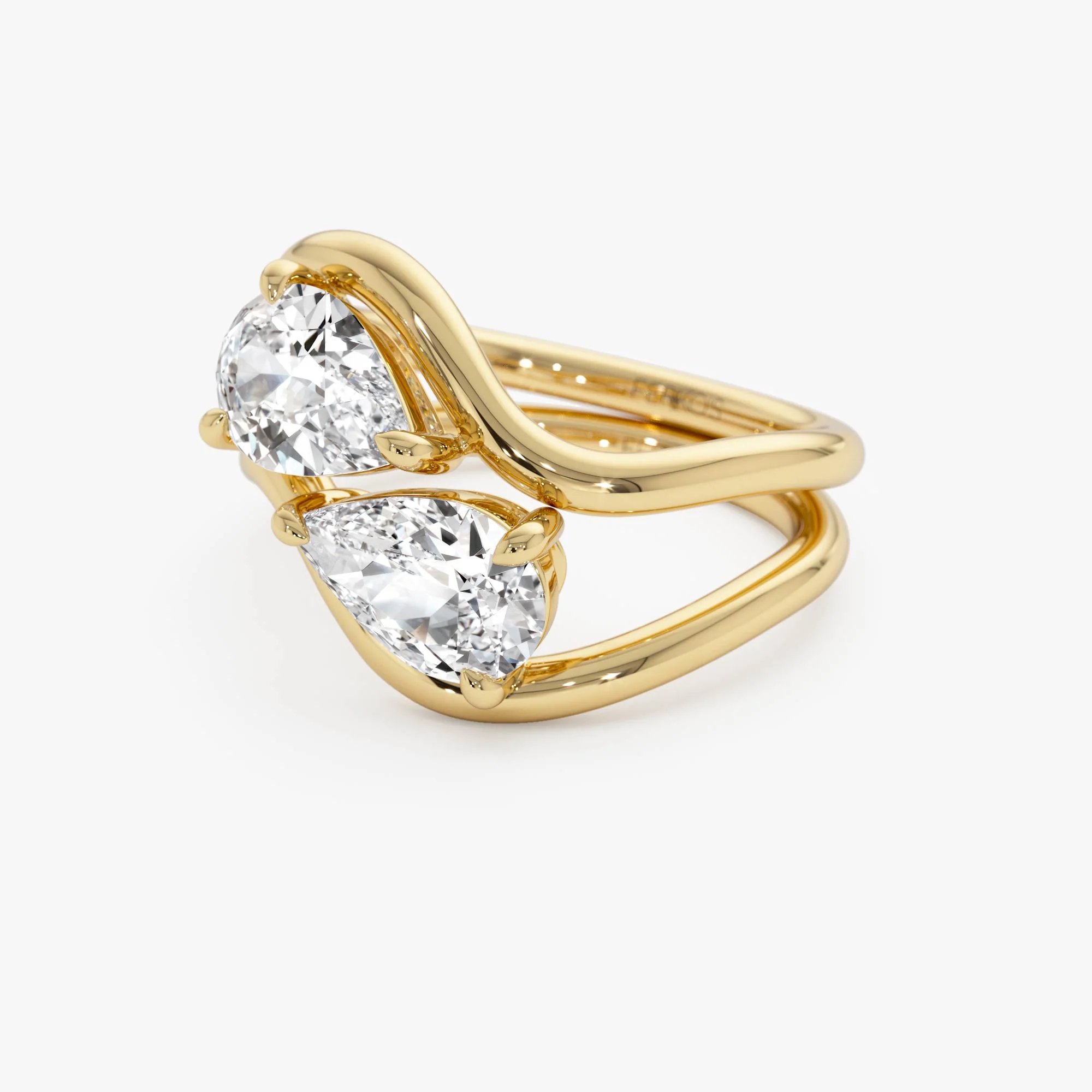 2.00 Ctw 14k Pear Shaped Lab Grown Diamond Stacked Rings - Chloe - Image 8