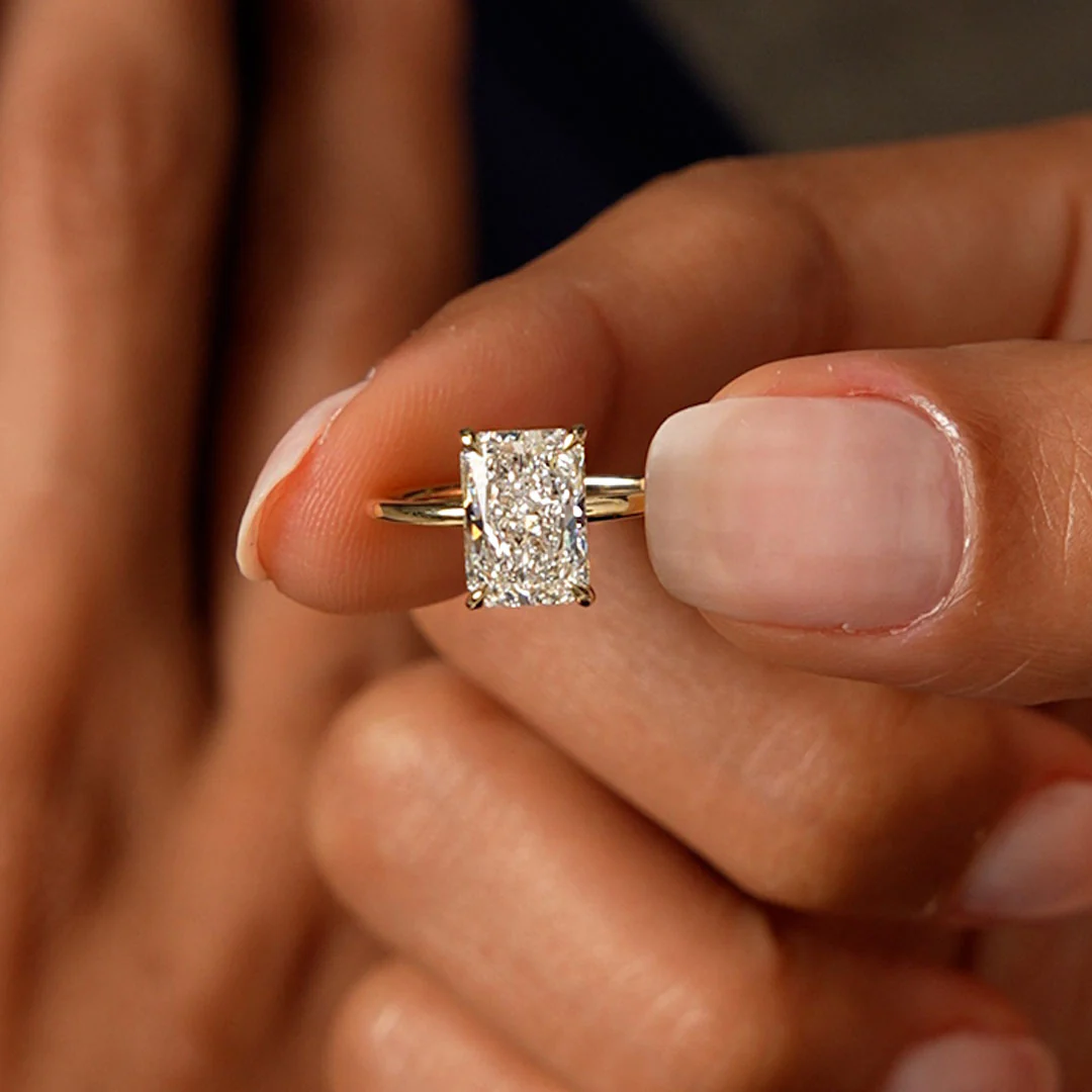 2.00 Ctw 14k Radiant Cut Prong Setting Lab Grown Diamond Engagement Ring – Corinne - Image 2