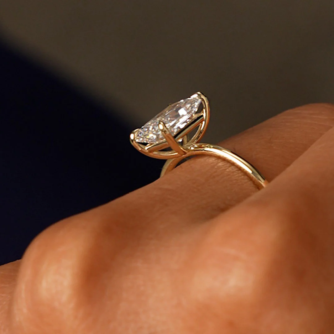 2.00 Ctw 14k Radiant Cut Prong Setting Lab Grown Diamond Engagement Ring – Corinne - Image 3
