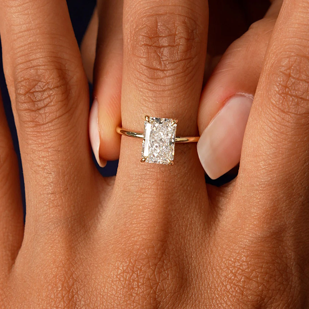 2.00 Ctw 14k Radiant Cut Prong Setting Lab Grown Diamond Engagement Ring – Corinne - Image 4
