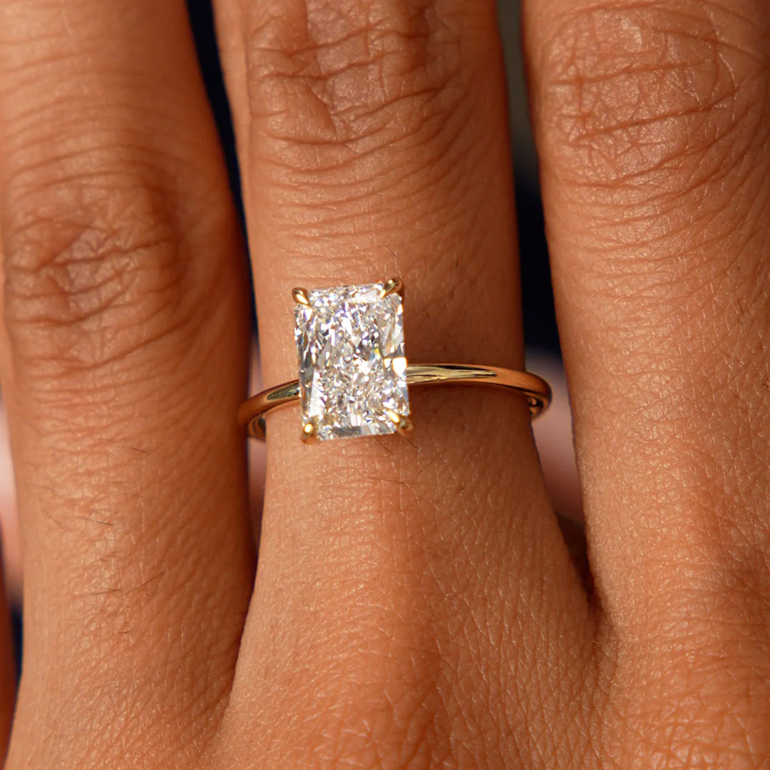 2.00 Ctw 14k Radiant Cut Prong Setting Lab Grown Diamond Engagement Ring – Corinne - Image 5