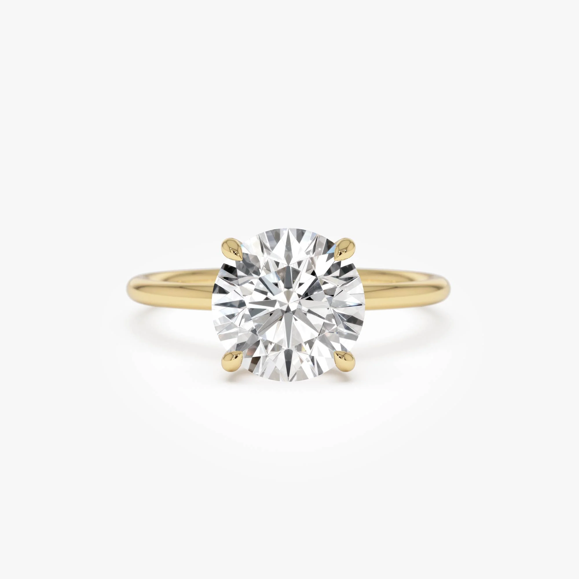 2.00 Ctw 14k Round Brilliant Prong Setting Lab Grown Diamond Engagement Ring – Rosalind