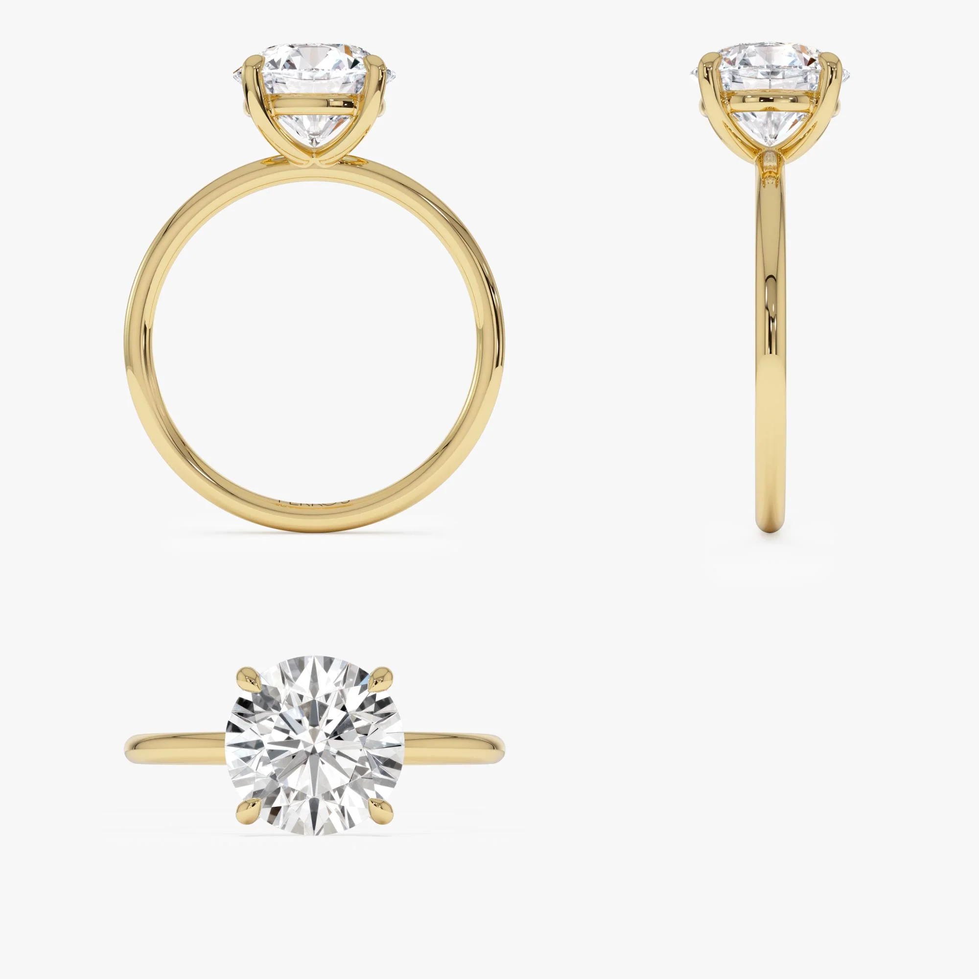 2.00 Ctw 14k Round Brilliant Prong Setting Lab Grown Diamond Engagement Ring – Rosalind - Image 11