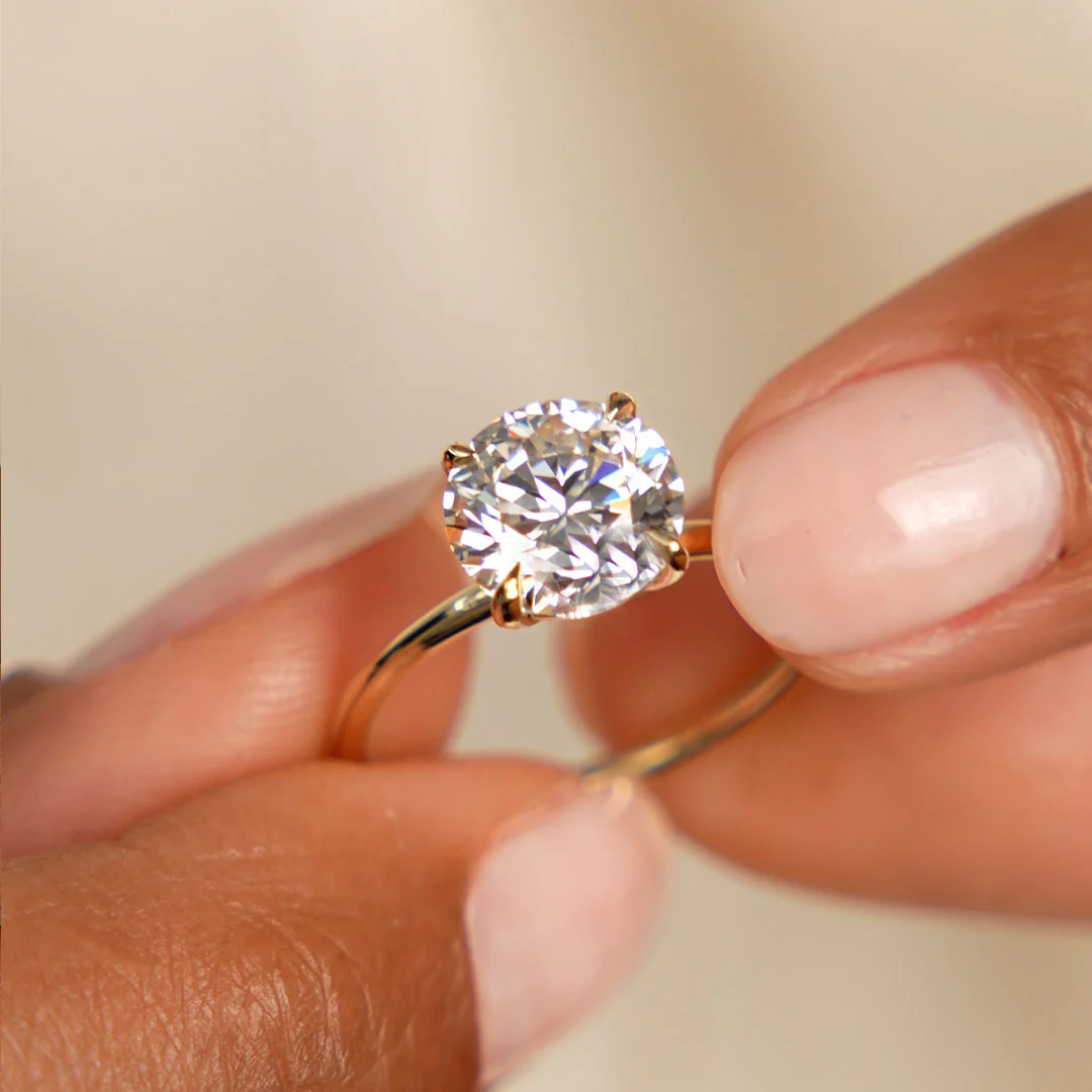 2.00 Ctw 14k Round Brilliant Prong Setting Lab Grown Diamond Engagement Ring – Rosalind - Image 2