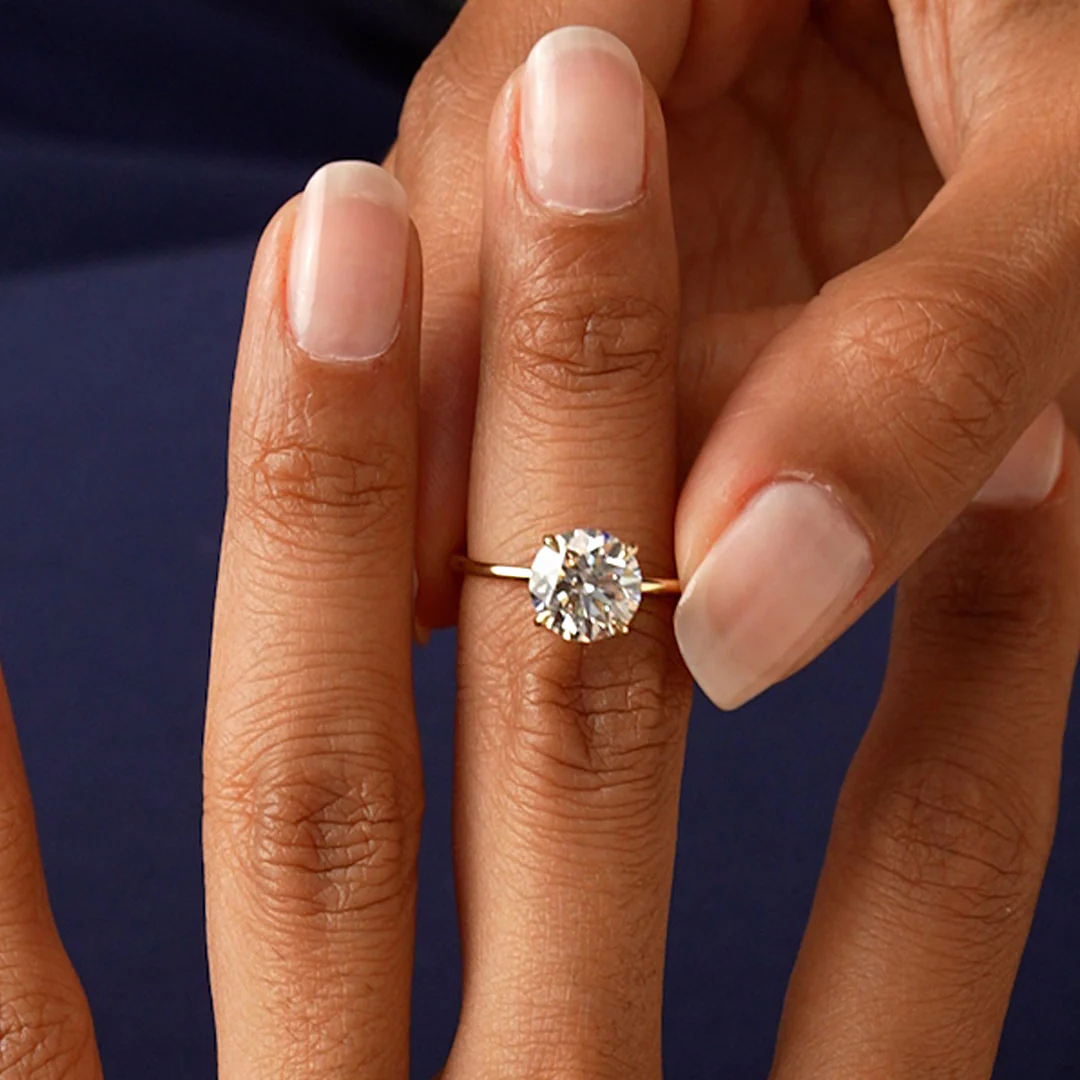 2.00 Ctw 14k Round Brilliant Prong Setting Lab Grown Diamond Engagement Ring – Rosalind - Image 3