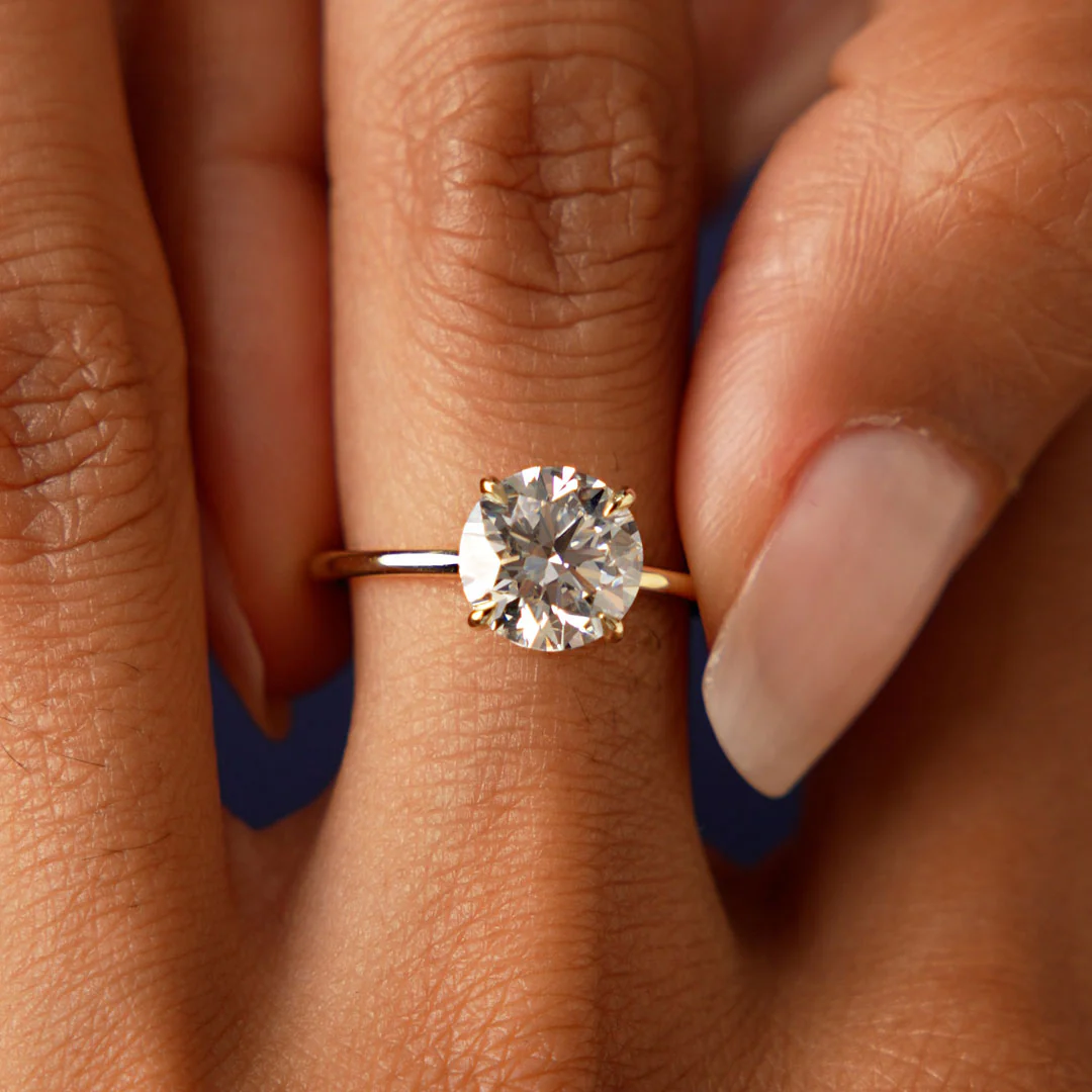 2.00 Ctw 14k Round Brilliant Prong Setting Lab Grown Diamond Engagement Ring – Rosalind - Image 4