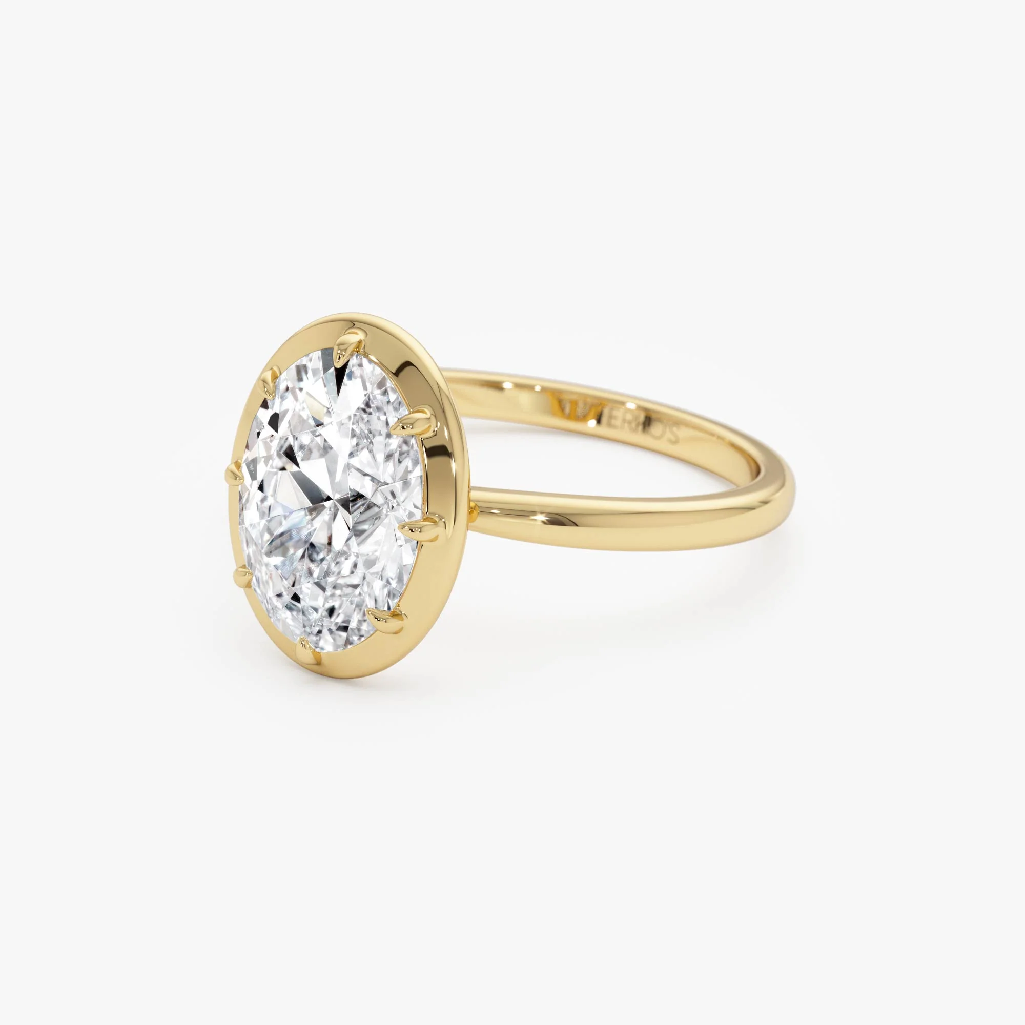 2.00 Ctw 14k Gold Oval Shape Lab Grown Diamond Claw Prong Engagement Ring - Leta - Image 7