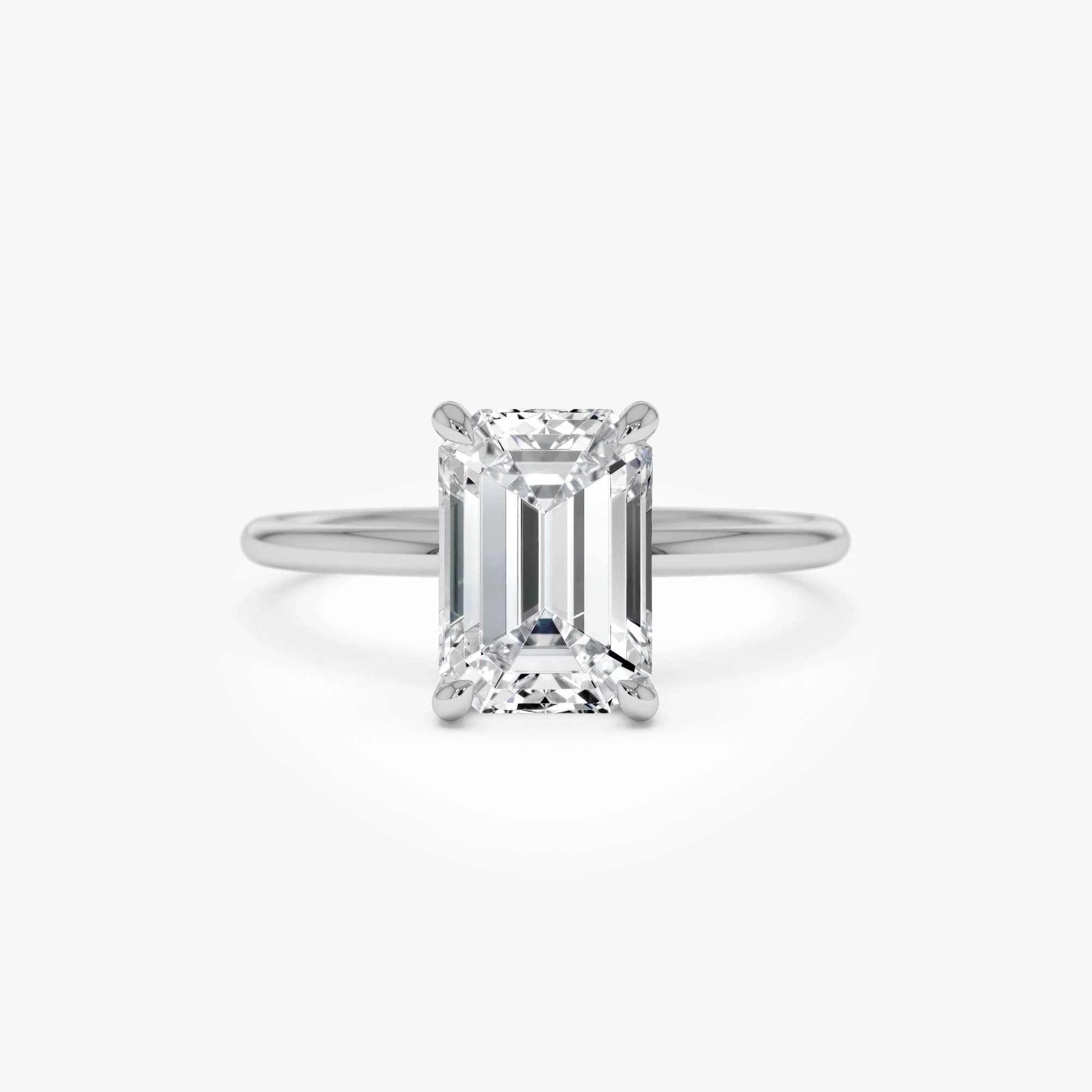 2.10 Ctw 14k Emerald Cut Lab Grown Diamond Hidden Halo Engagement Ring – Vivienne - Image 7