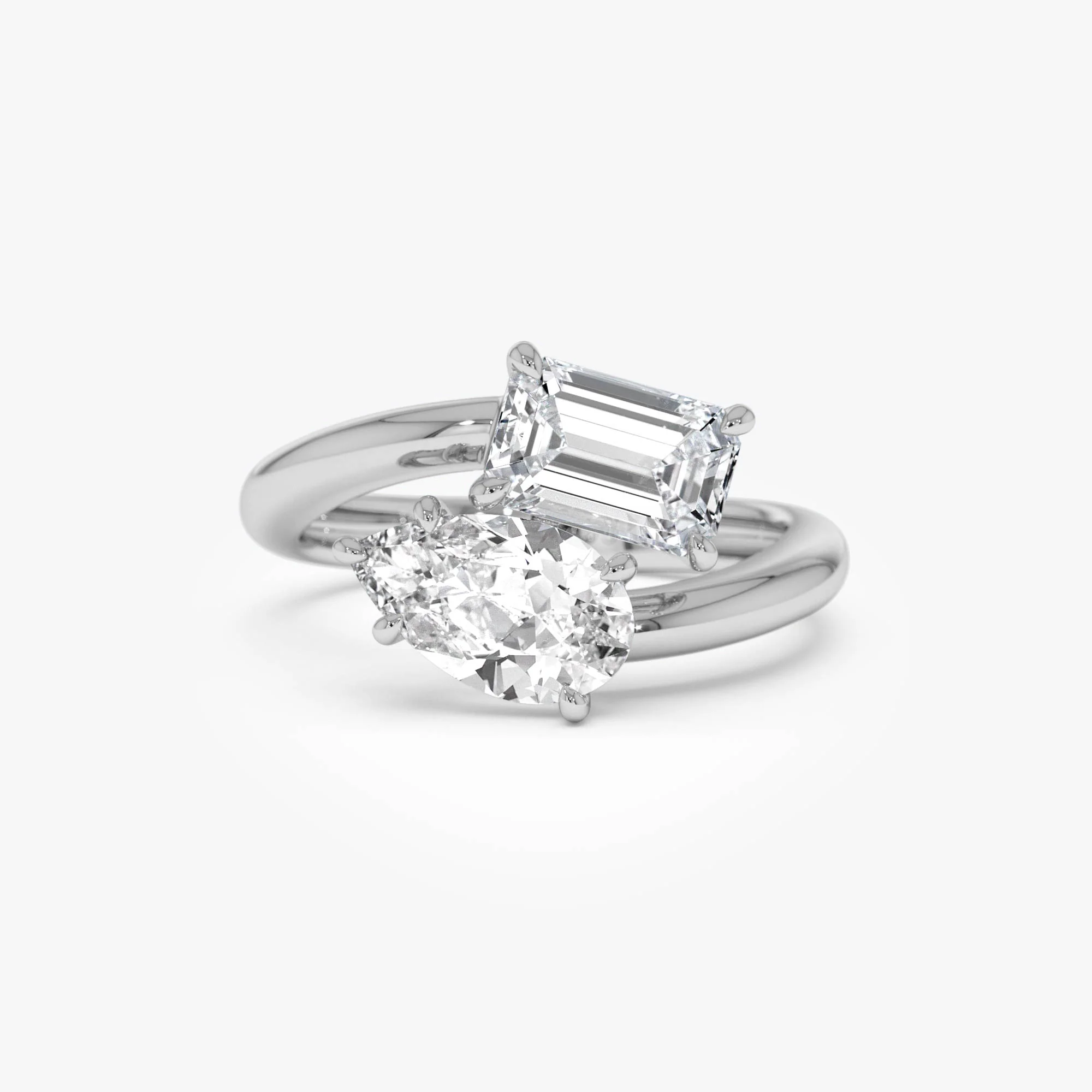 2.11 Ctw 14k Lab Grown Diamond Two Stone Toi et Moi Ring - Tina - Image 7