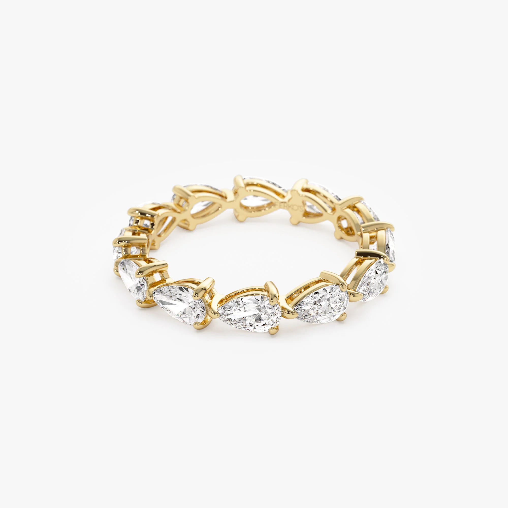 2.30 ctw 14k Pear Shape Horizontal Full Eternity Lab Grown Diamond Ring - Mia - Image 8