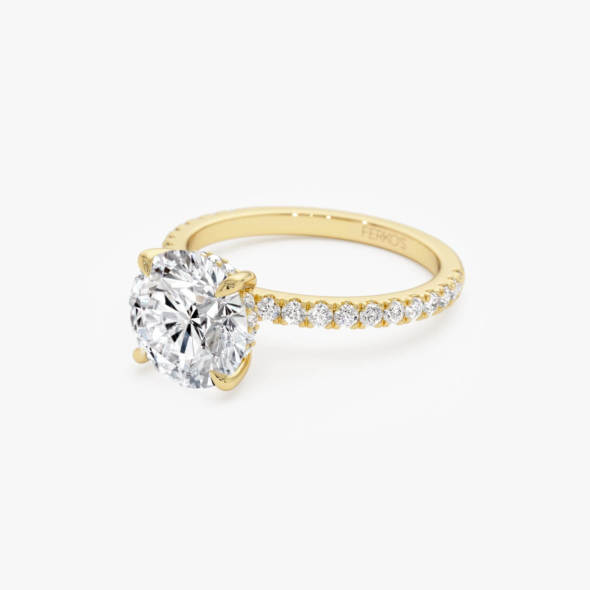 2.40 Ctw 14k Round Brilliant Lab Grown Diamond Pavé Setting with Hidden Halo - Selina - Image 9