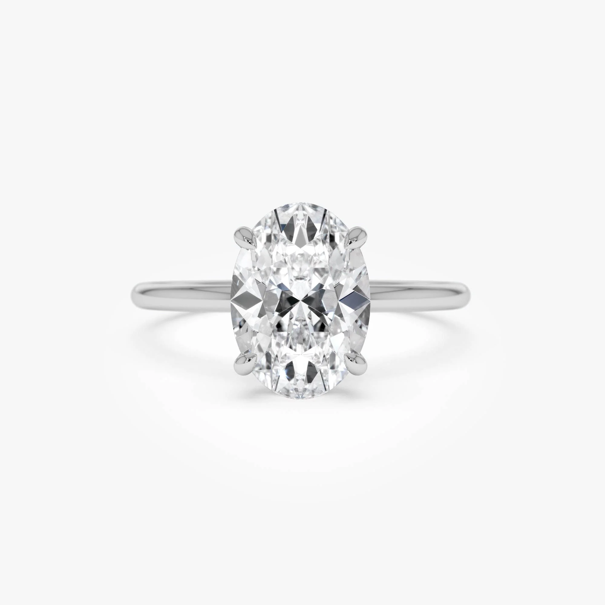 2 Ctw 14k Oval Lab Grown Diamond Engagement Ring with Hidden Halo – Maribel - Image 6