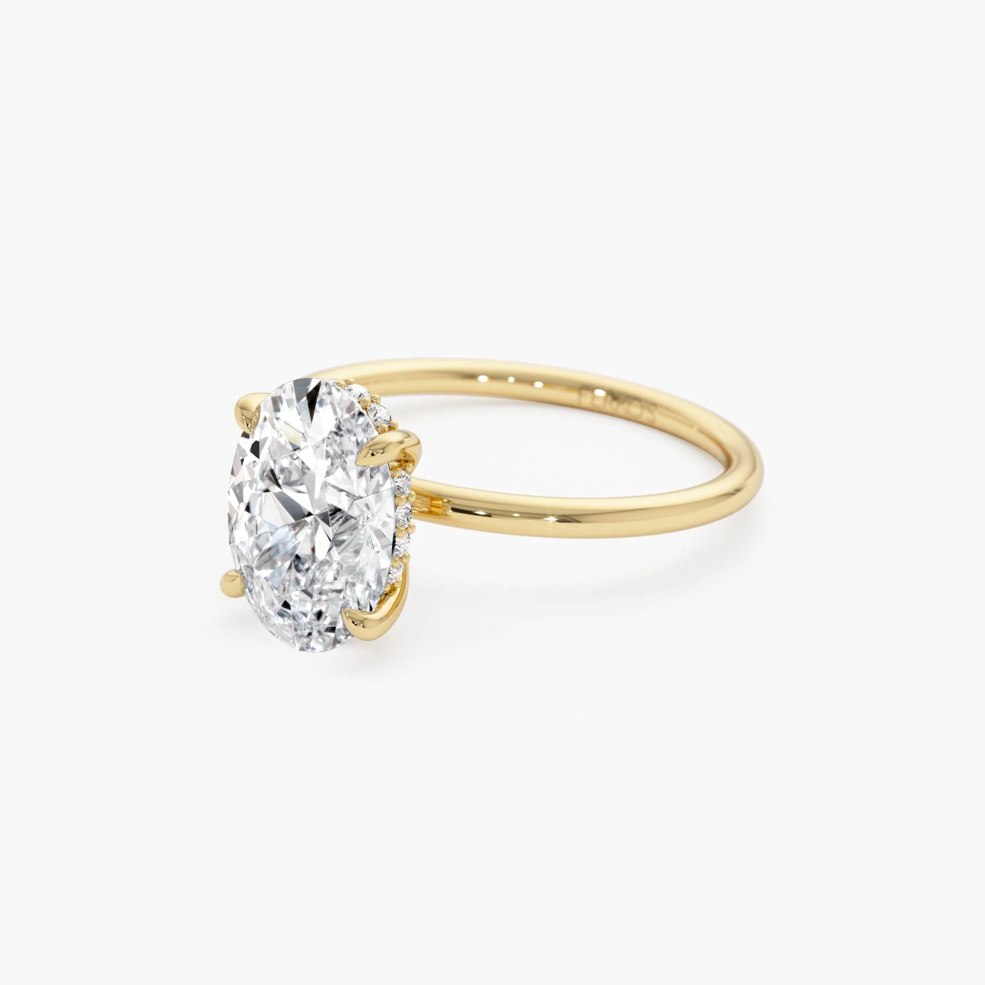 2 Ctw 14k Oval Lab Grown Diamond Engagement Ring with Hidden Halo – Maribel - Image 8