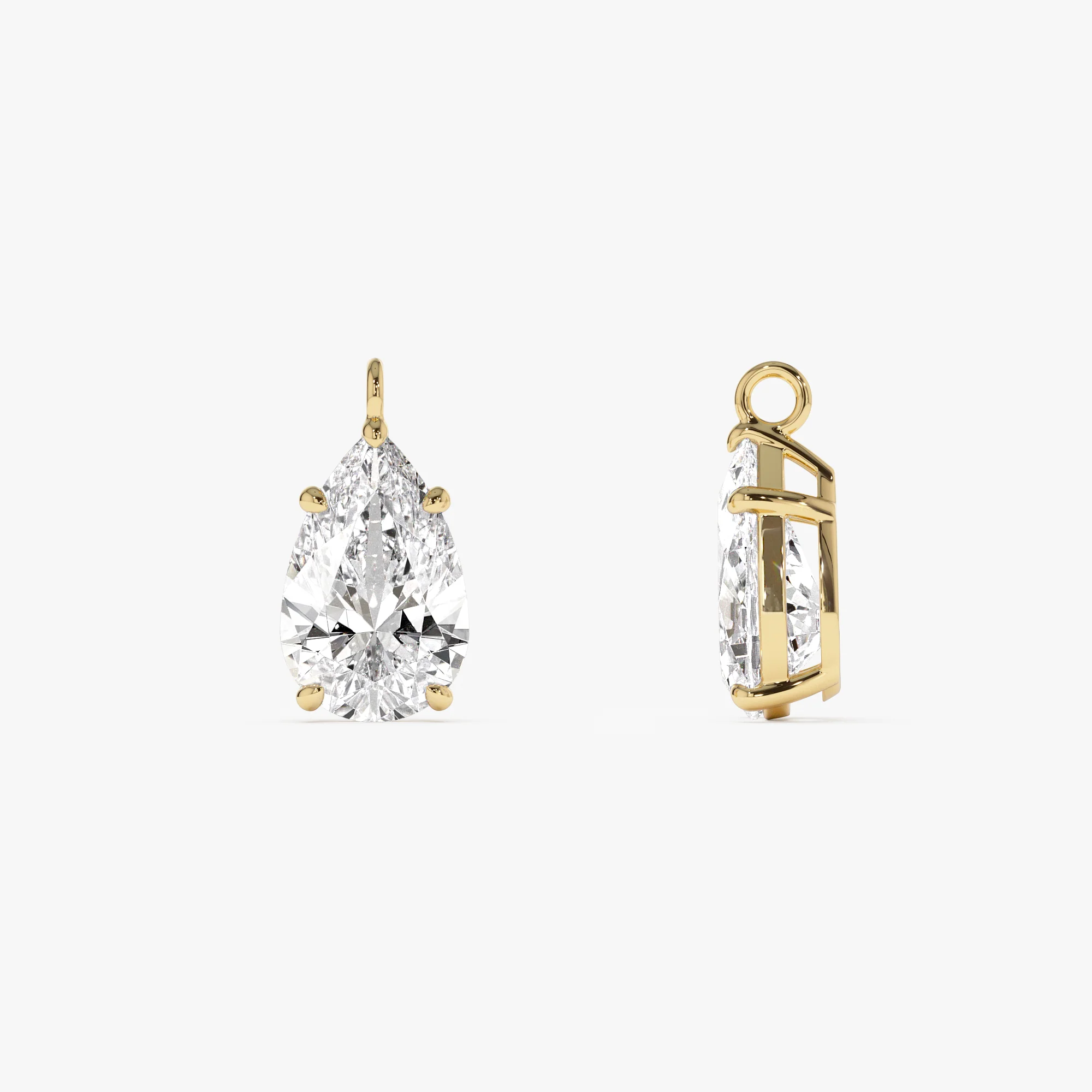 3.00 Ctw 14k Pear Shaped Lab Grown Diamond Statement Pendant Necklace - Clio - Image 7