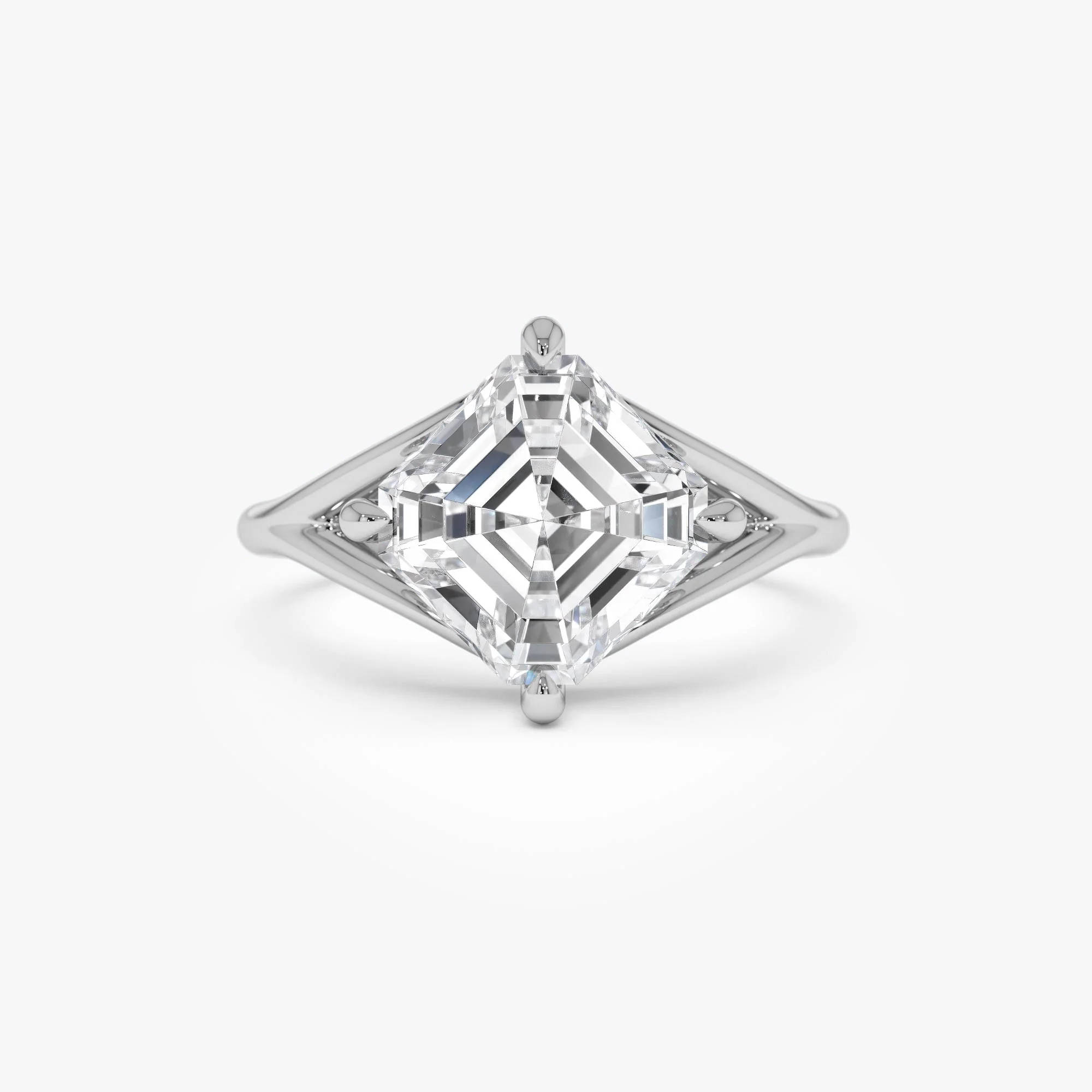 3.00ctw 14k Asscher Cut Lab Grown Diamond Engagement Ring - Bianca - Image 8