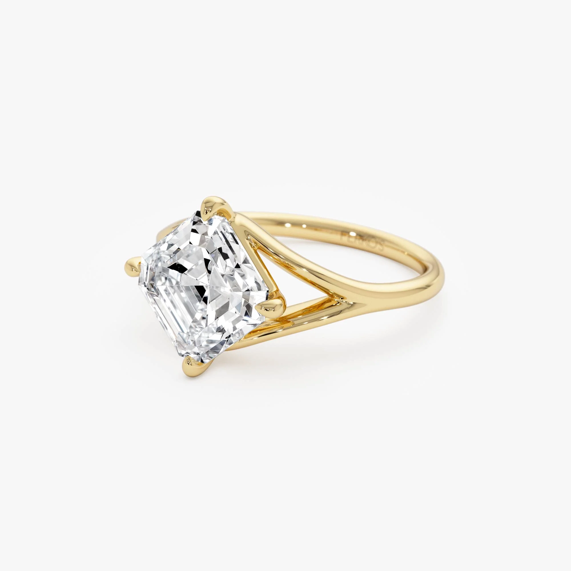 3.00ctw 14k Asscher Cut Lab Grown Diamond Engagement Ring - Bianca - Image 9