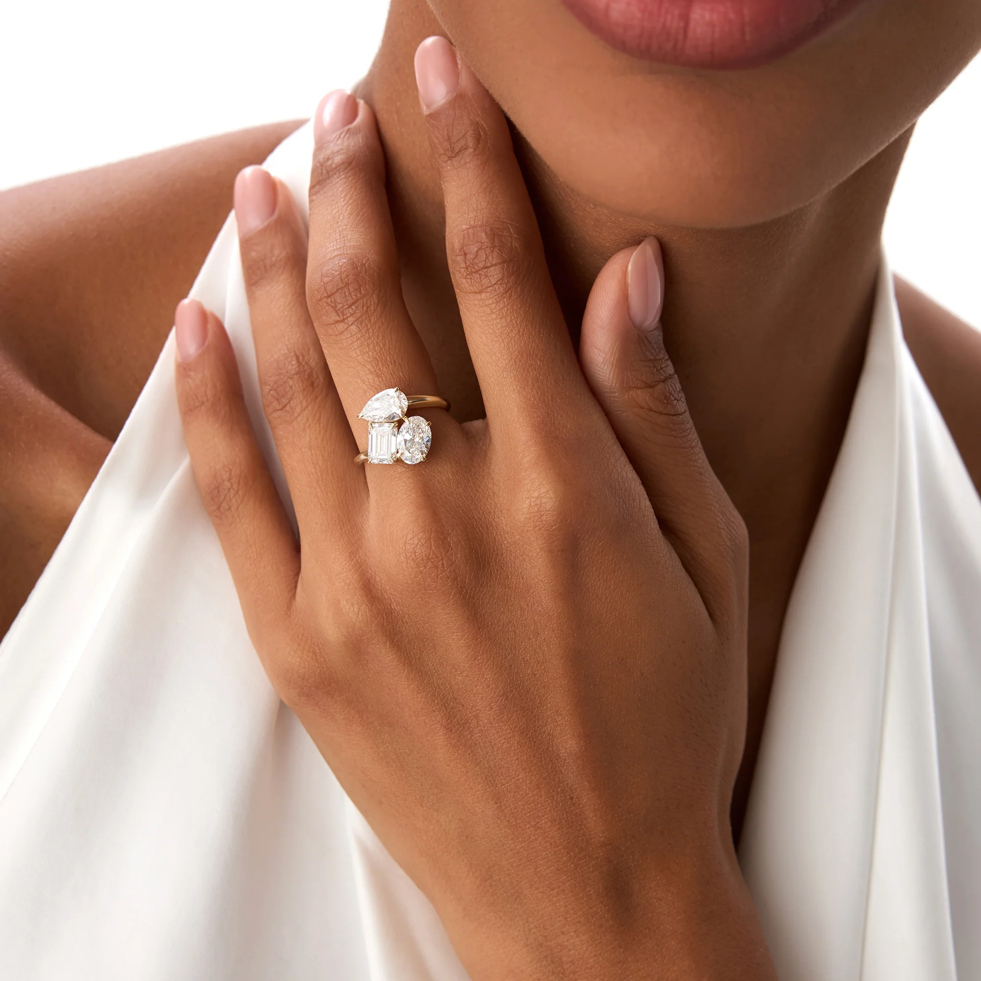 3.00ctw 14k Lab Grown Diamond Multi-Cut Cocktail Ring - Petra - Image 4