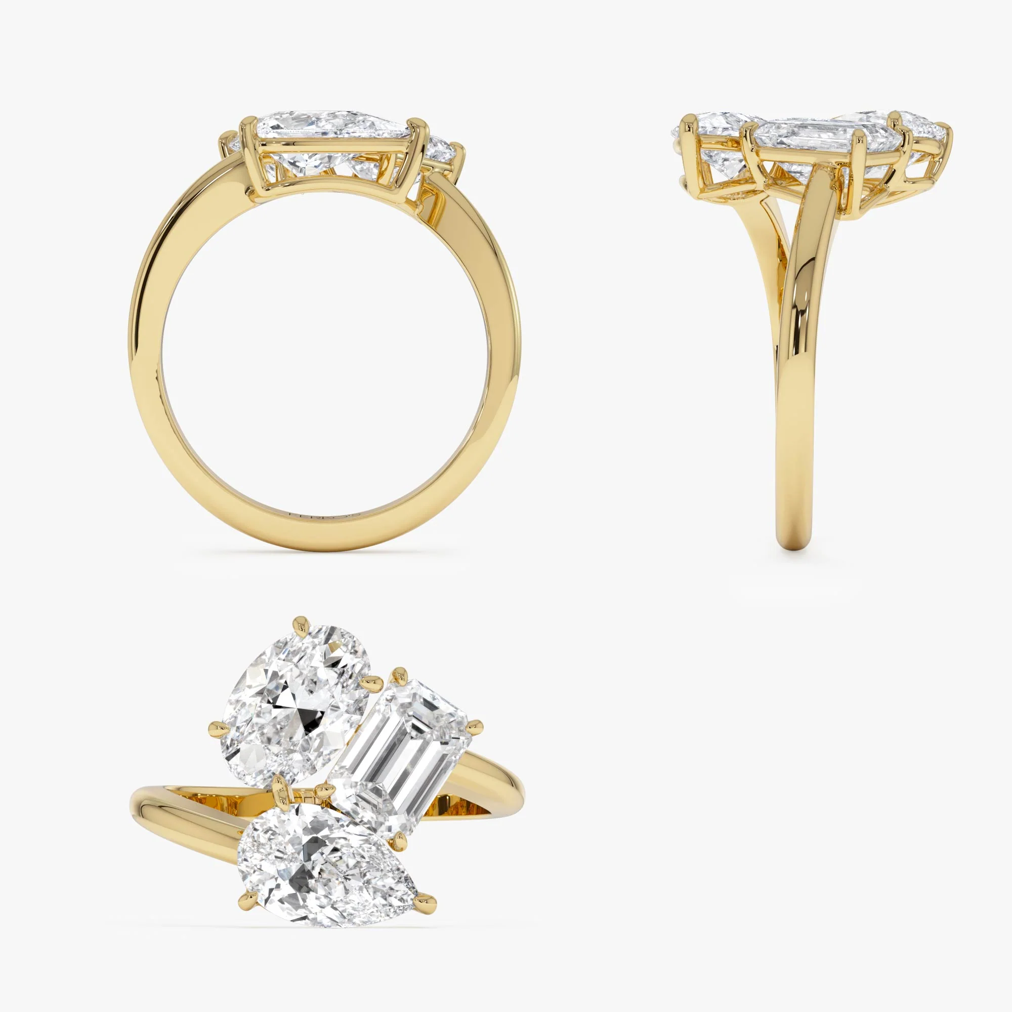3.00ctw 14k Lab Grown Diamond Multi-Cut Cocktail Ring - Petra - Image 9