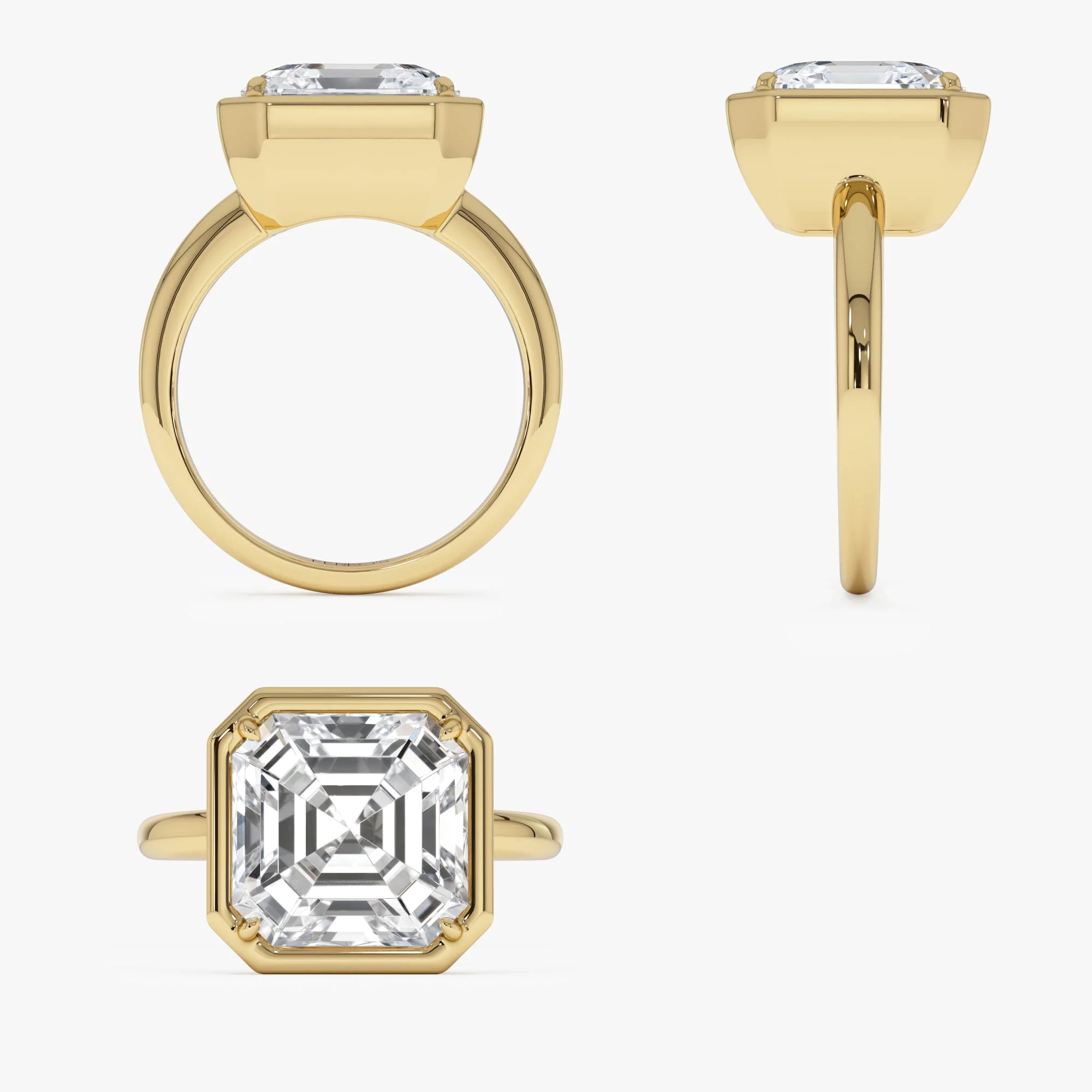 5.00ctw 14k Asscher Cut Lab Grown Diamond Engagement Ring - Ciro - Image 11