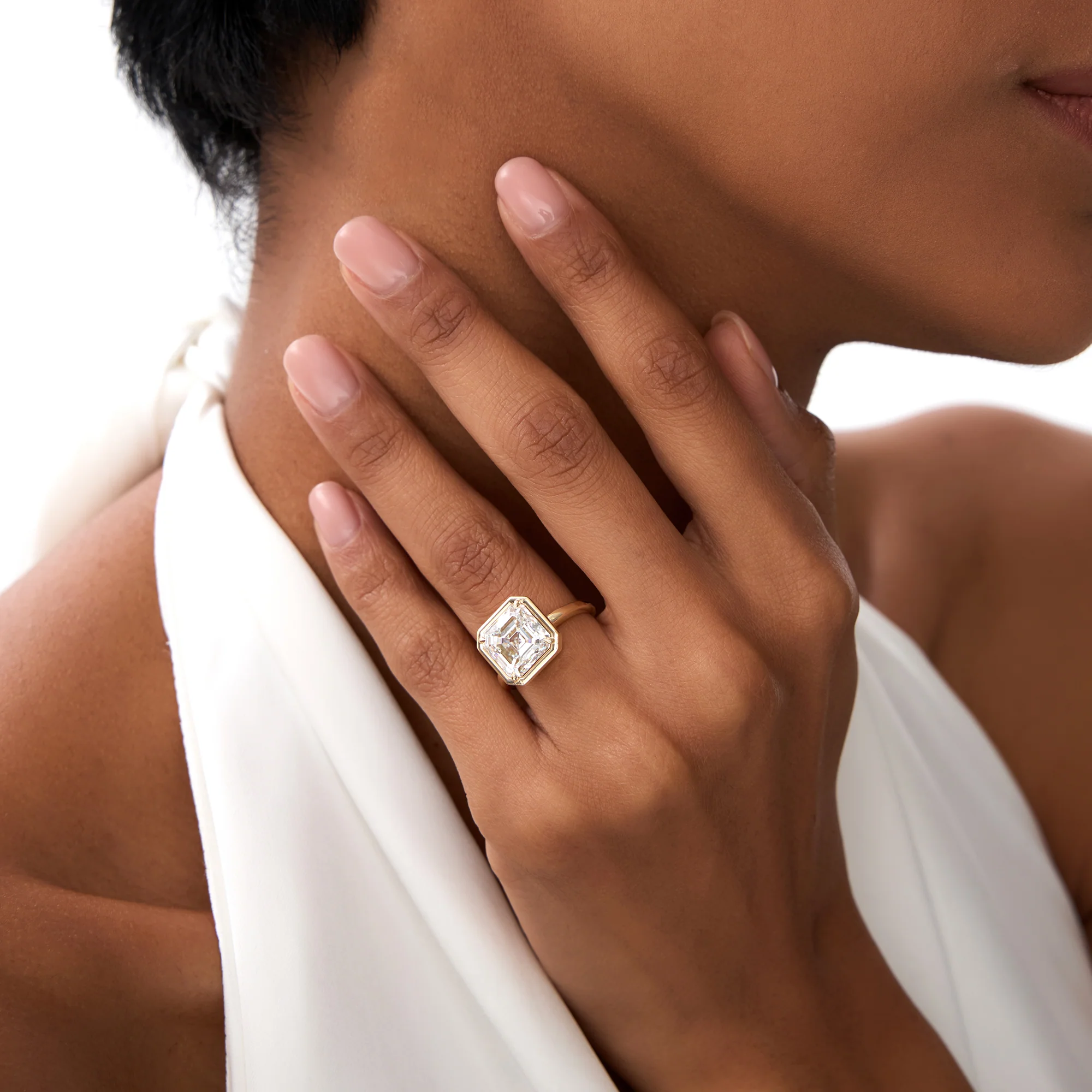5.00ctw 14k Asscher Cut Lab Grown Diamond Engagement Ring - Ciro - Image 4
