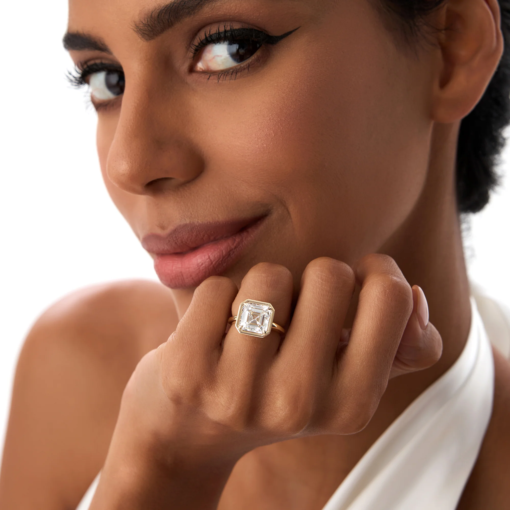 5.00ctw 14k Asscher Cut Lab Grown Diamond Engagement Ring - Ciro - Image 5
