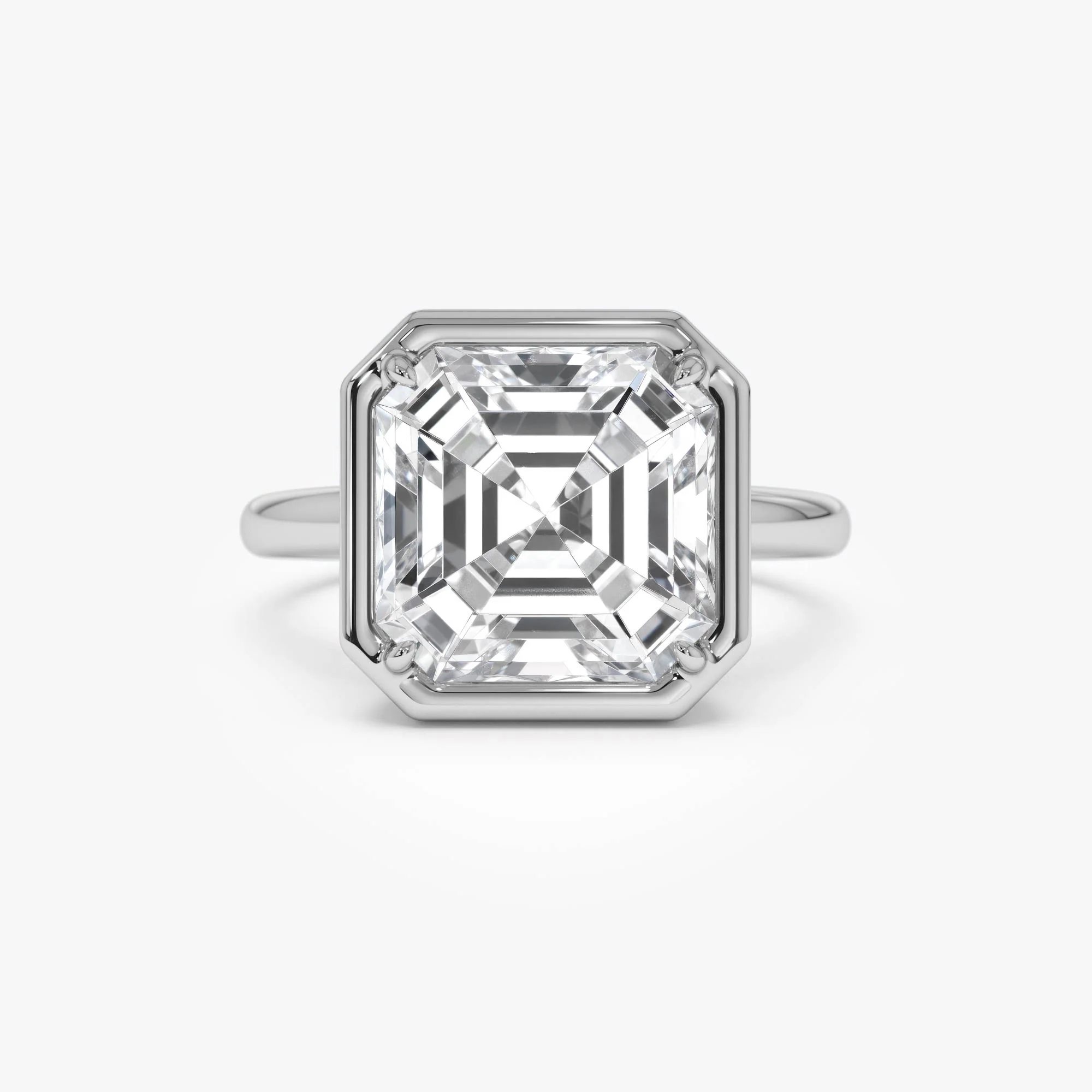 5.00ctw 14k Asscher Cut Lab Grown Diamond Engagement Ring - Ciro - Image 9