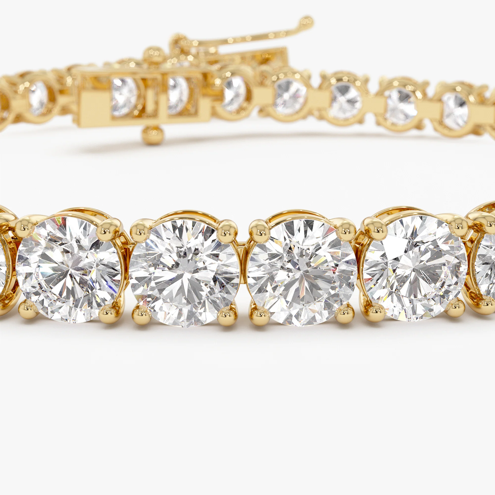 7.00ctw 14k Round Shaped Lab Grown Diamond Tennis Bracelet - Emily - Image 6