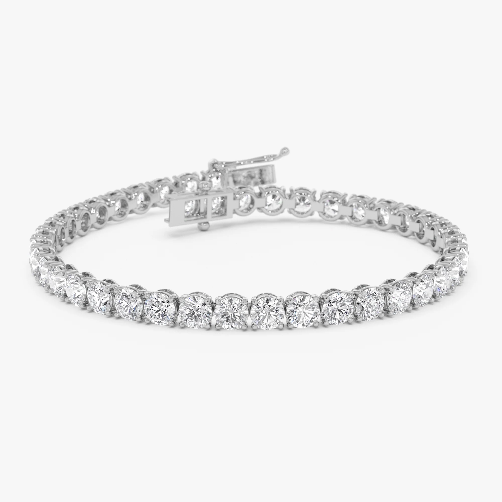 7.00ctw 14k Round Shaped Lab Grown Diamond Tennis Bracelet - Emily - Image 7