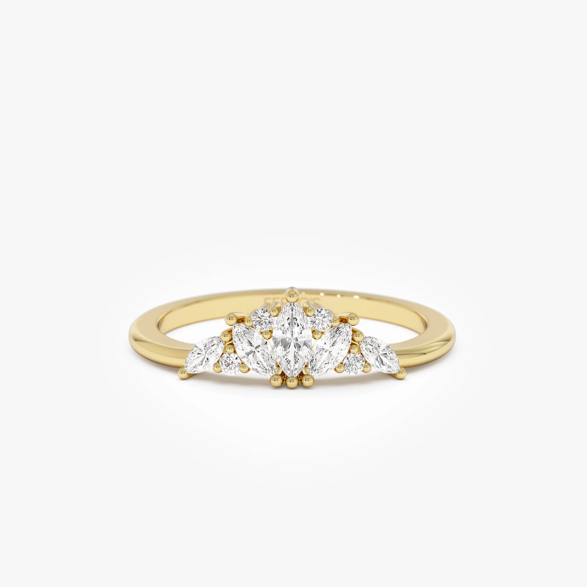 14K Dainty Marquise Diamond Stacking Ring
