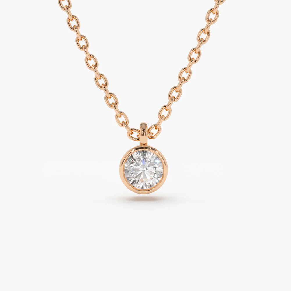 14K 0.20-0.50 ctw Diamond Solitaire on a Bail - Image 6
