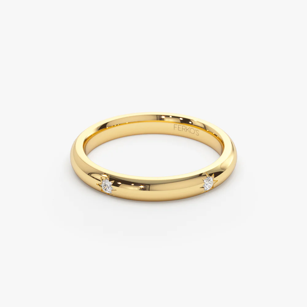 Star Setting Full Eternity Diamond Ring in 14k - Image 6